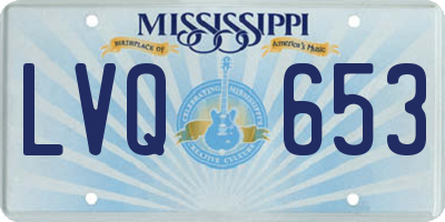 MS license plate LVQ653