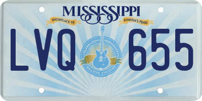 MS license plate LVQ655