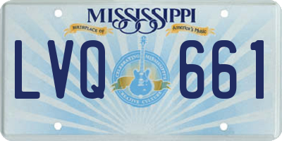 MS license plate LVQ661