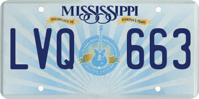MS license plate LVQ663