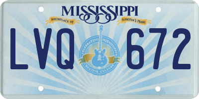 MS license plate LVQ672