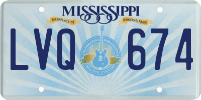 MS license plate LVQ674