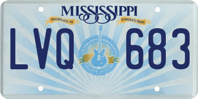 MS license plate LVQ683