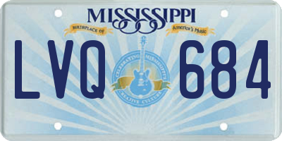 MS license plate LVQ684