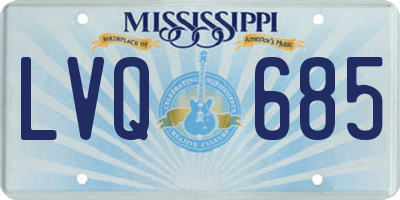 MS license plate LVQ685