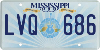 MS license plate LVQ686