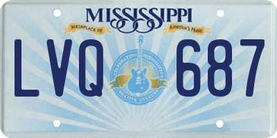 MS license plate LVQ687
