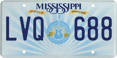 MS license plate LVQ688