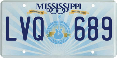 MS license plate LVQ689