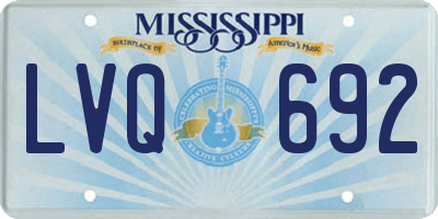 MS license plate LVQ692