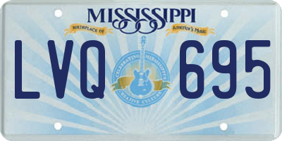 MS license plate LVQ695