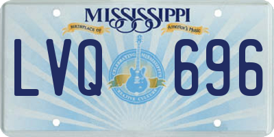 MS license plate LVQ696