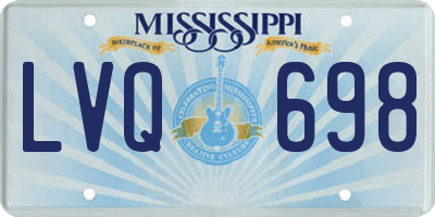 MS license plate LVQ698