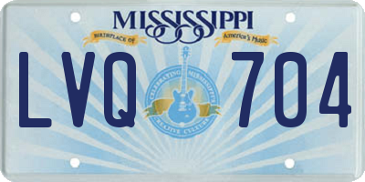 MS license plate LVQ704