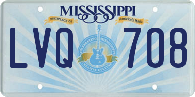 MS license plate LVQ708