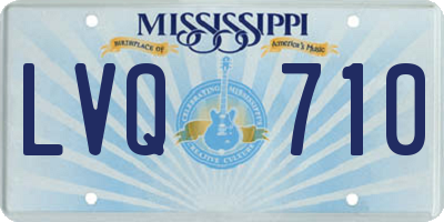 MS license plate LVQ710