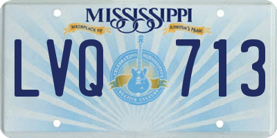 MS license plate LVQ713