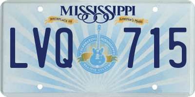 MS license plate LVQ715