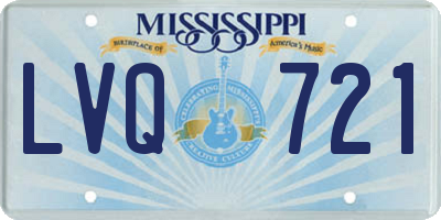 MS license plate LVQ721