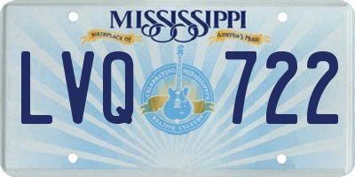 MS license plate LVQ722