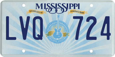 MS license plate LVQ724