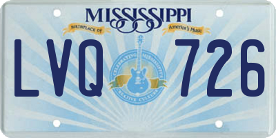 MS license plate LVQ726
