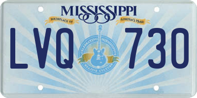 MS license plate LVQ730