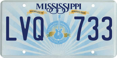 MS license plate LVQ733