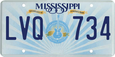 MS license plate LVQ734