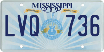 MS license plate LVQ736