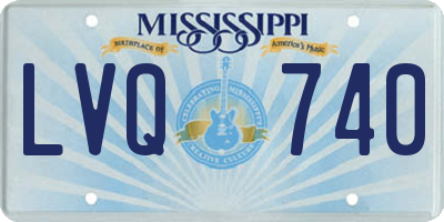 MS license plate LVQ740