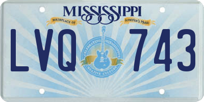 MS license plate LVQ743