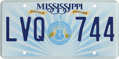 MS license plate LVQ744