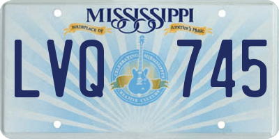 MS license plate LVQ745