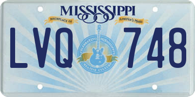 MS license plate LVQ748