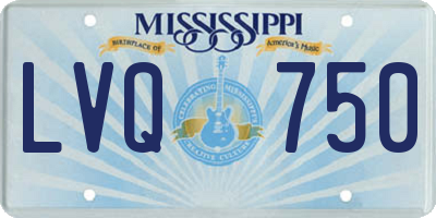 MS license plate LVQ750