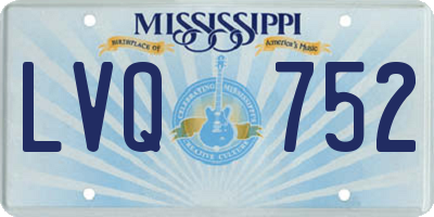 MS license plate LVQ752