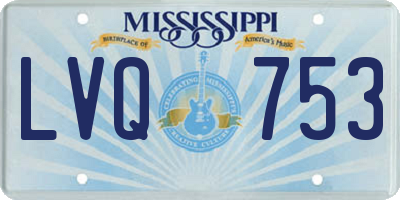 MS license plate LVQ753