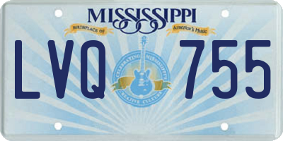 MS license plate LVQ755