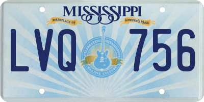 MS license plate LVQ756