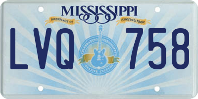 MS license plate LVQ758
