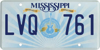 MS license plate LVQ761