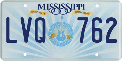 MS license plate LVQ762