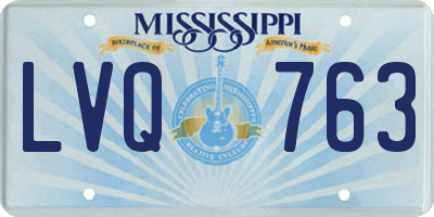 MS license plate LVQ763