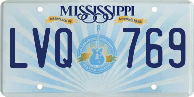 MS license plate LVQ769