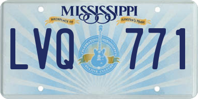 MS license plate LVQ771