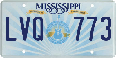 MS license plate LVQ773