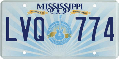 MS license plate LVQ774