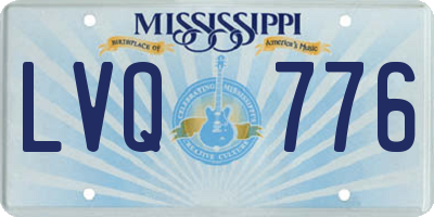 MS license plate LVQ776