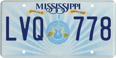 MS license plate LVQ778